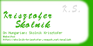 krisztofer skolnik business card